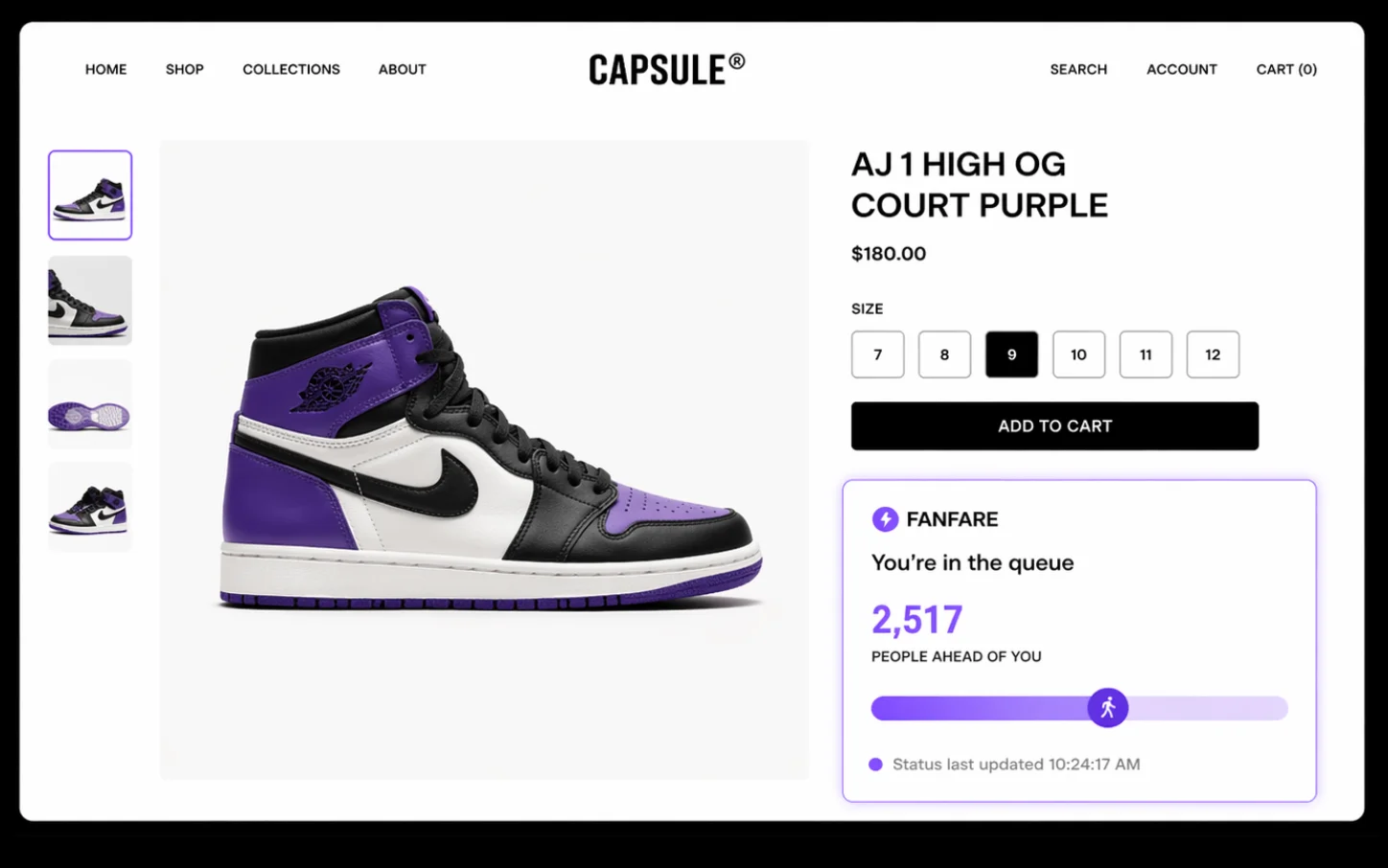 Embedded Fanfare launch components on a product page